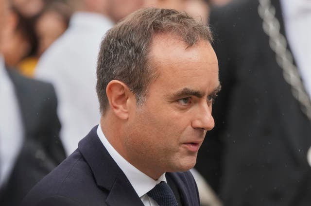 <p>Newly named Prime Minister Sebastien Lecornu arrives at the Prime Minister residence for a handover ceremony with outgoing French Prime Minister Francois Bayrou, in in Paris, Wednesday, Sept. 10, 2025. (AP Photo/Christophe Ena)</p>