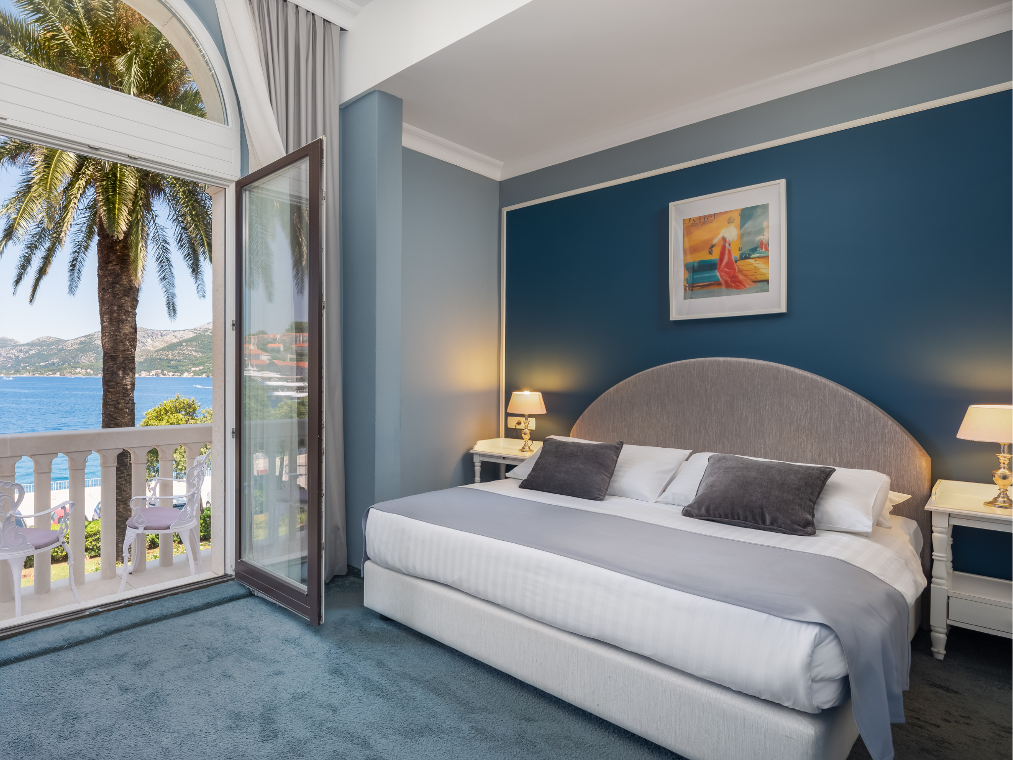 All rooms are sea facing and many come with floor-to-ceiling windows to really take advantage of the view