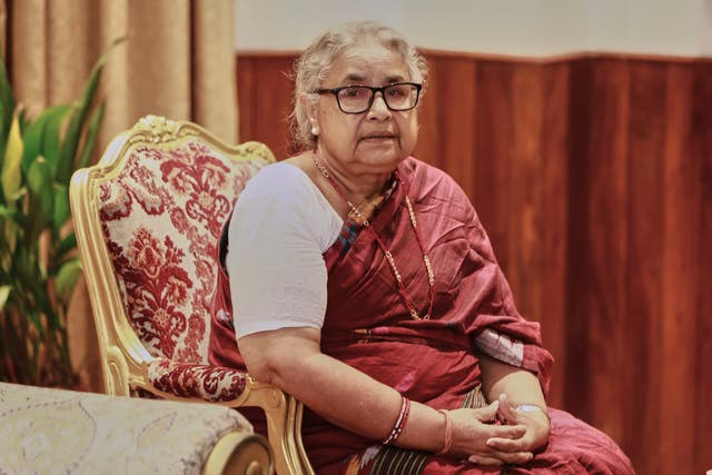 <p>Former Supreme Court Chief Justice Sushila Karki attends her swearing-in ceremony as interim prime minister at the presidential residence in Kathmandu, Nepal.</p>