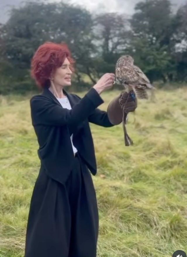 <p>Sharon Osbourne shared a day out with her daughter learning about falconry</p>