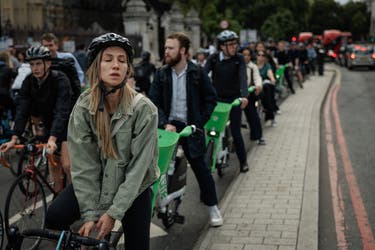 <p>Young Londoners are driving the shift to two wheels, with 44% of motorists in the capital aged 18-34 cycling more or considering it, the poll commissioned by e-bike rental company Lime indicated.</p>
