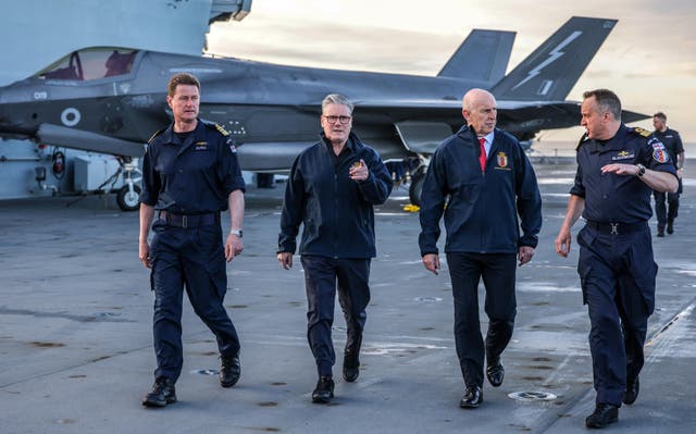 <p>Keir Starmer (second left) and defence secretary John Healey (second right) may be proud of Britain’s defences but how would they respond to an escalation in the current crisis in Eastern Europe?      </p>