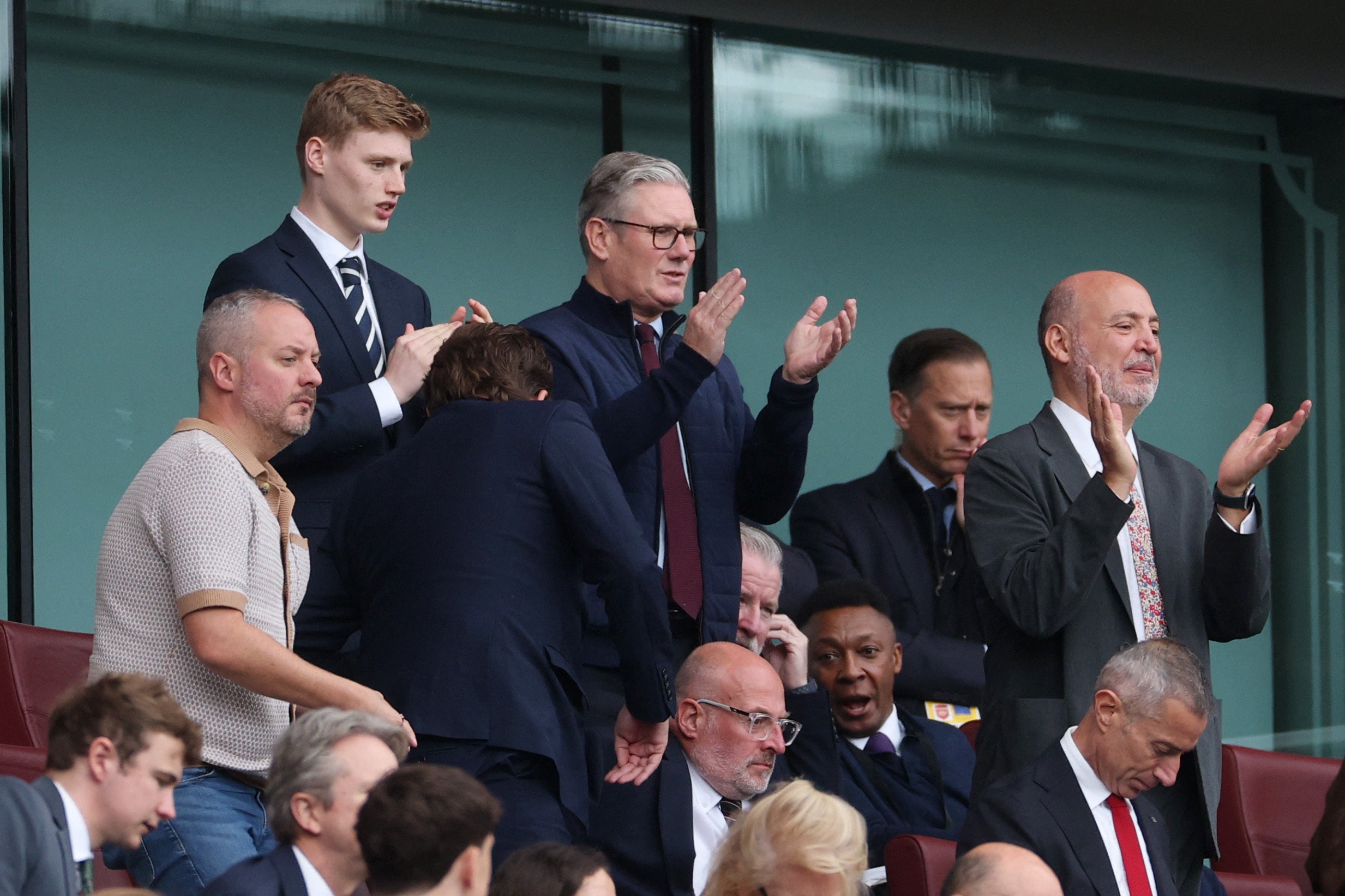 Keir Starmer was spotted at the Emirates Stadium in London on Saturday