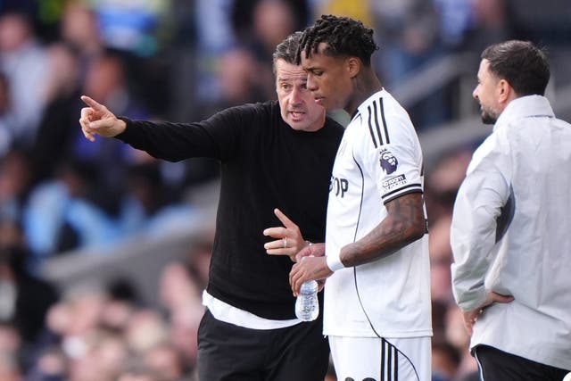 Fulham manager Marco Silva speaking to Kevin (Bradley Collyer/PA)