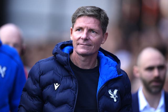 Oliver Glasner felt Crystal Palace were denied a penalty (Jordan Pettitt/PA)