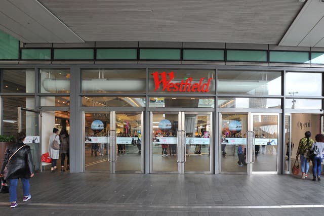 The blaze broke out in the multistorey car park at Westfield shopping centre in Stratford, east London (Nick Ansell/PA)