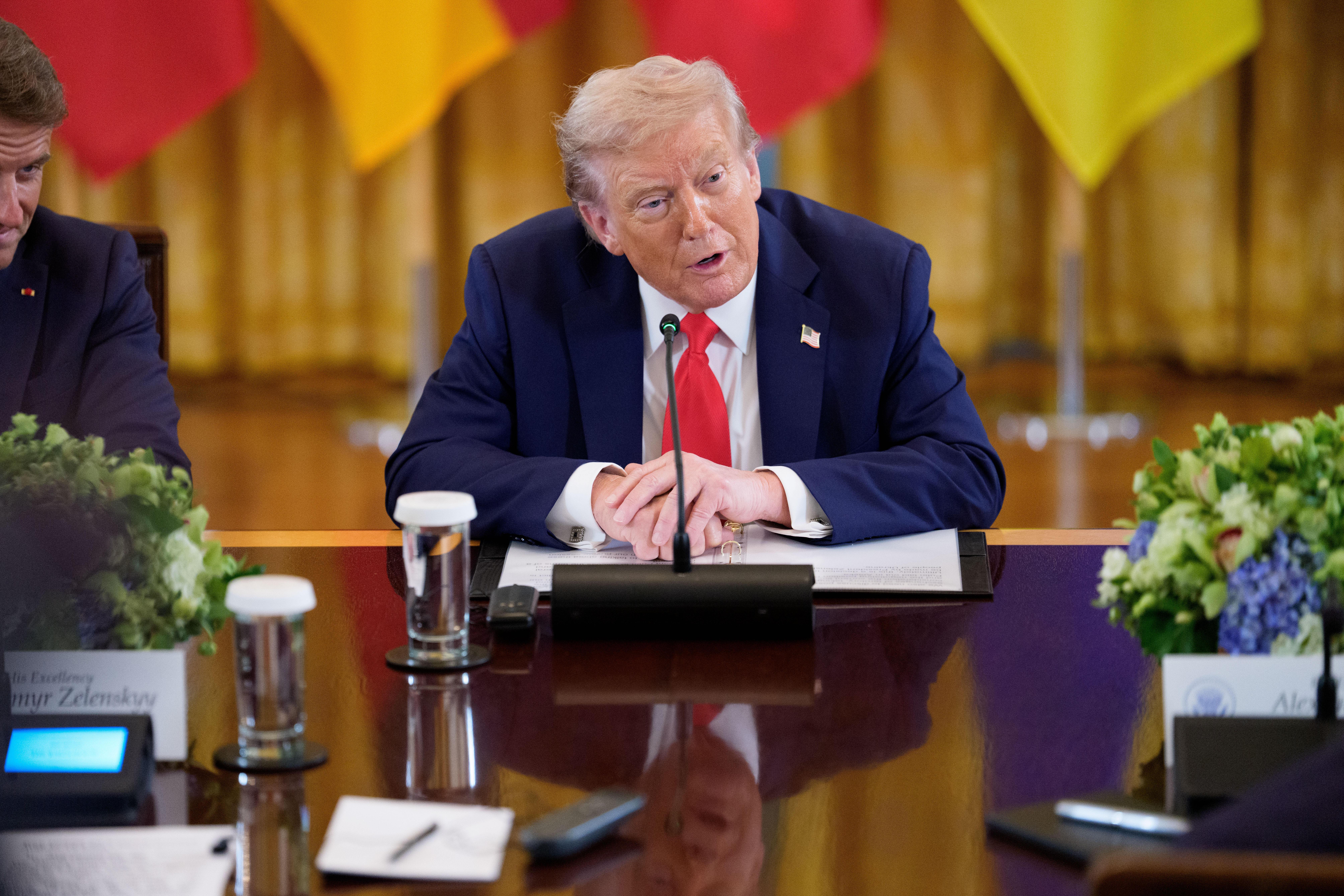 Donald Trump has said he is ready for major sanctions on Moscow – but only when Nato gives up its ‘shocking’ purchasing of Russian oil