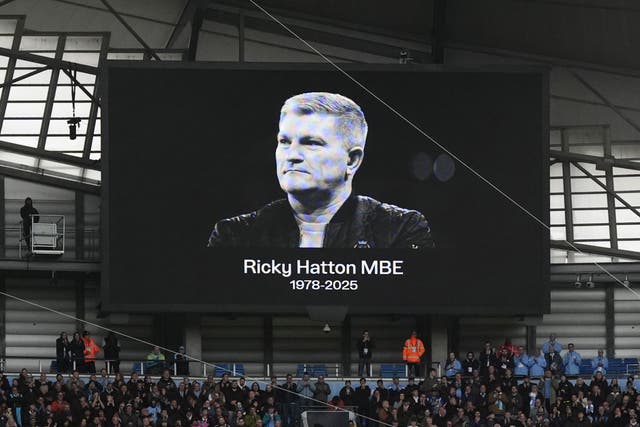 Manchester City paid an emotional tribute to Ricky Hatton (Nick Potts/PA).