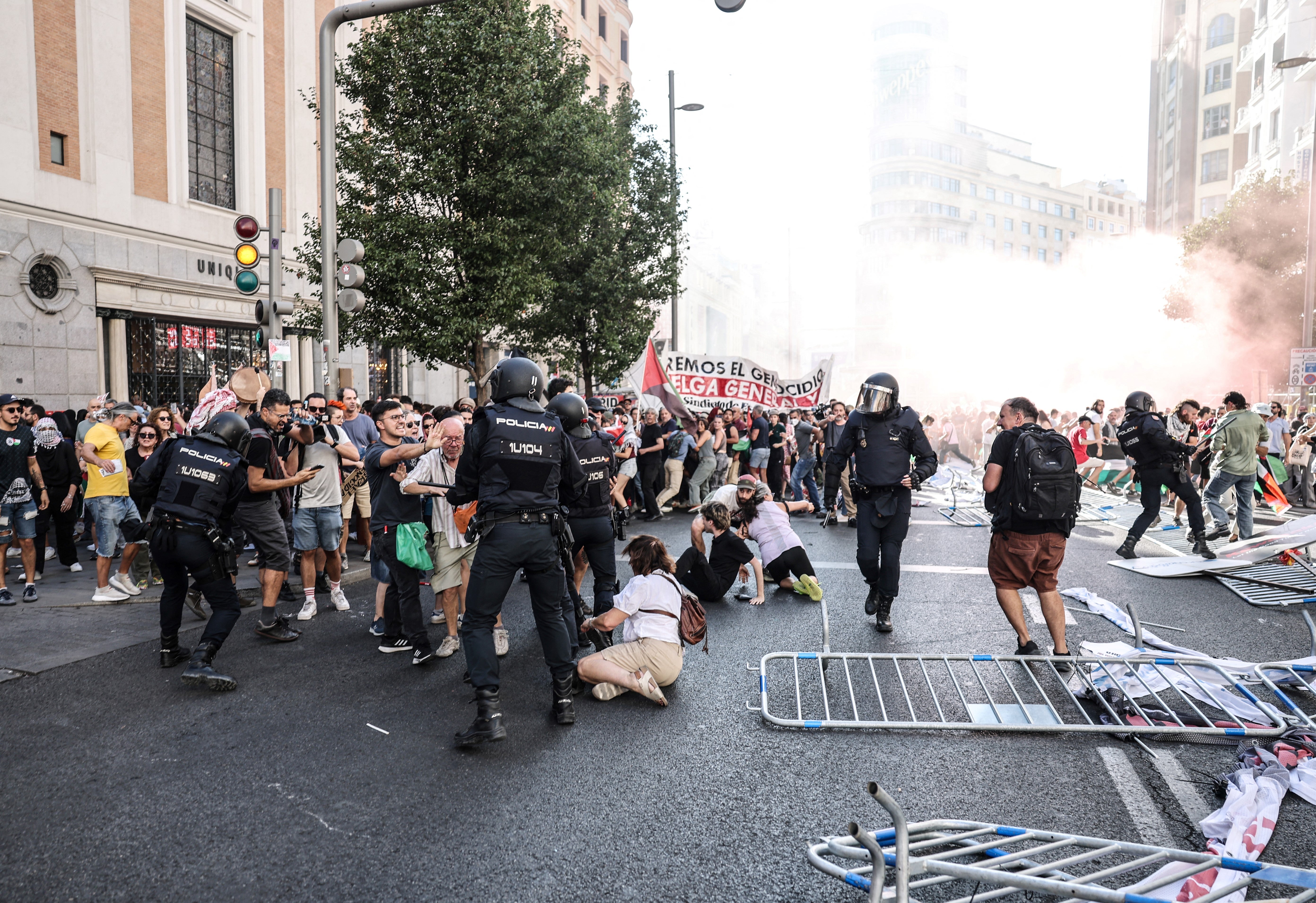 There were clashes between protesters and police