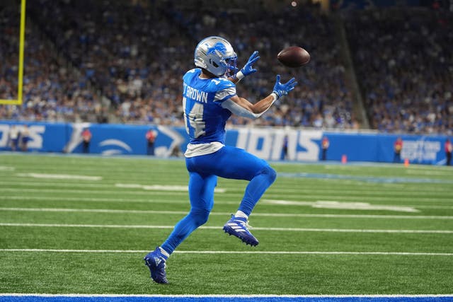 Amon-Ra St. Brown starred for the Detroit Lions (Ryan Sun/AP)