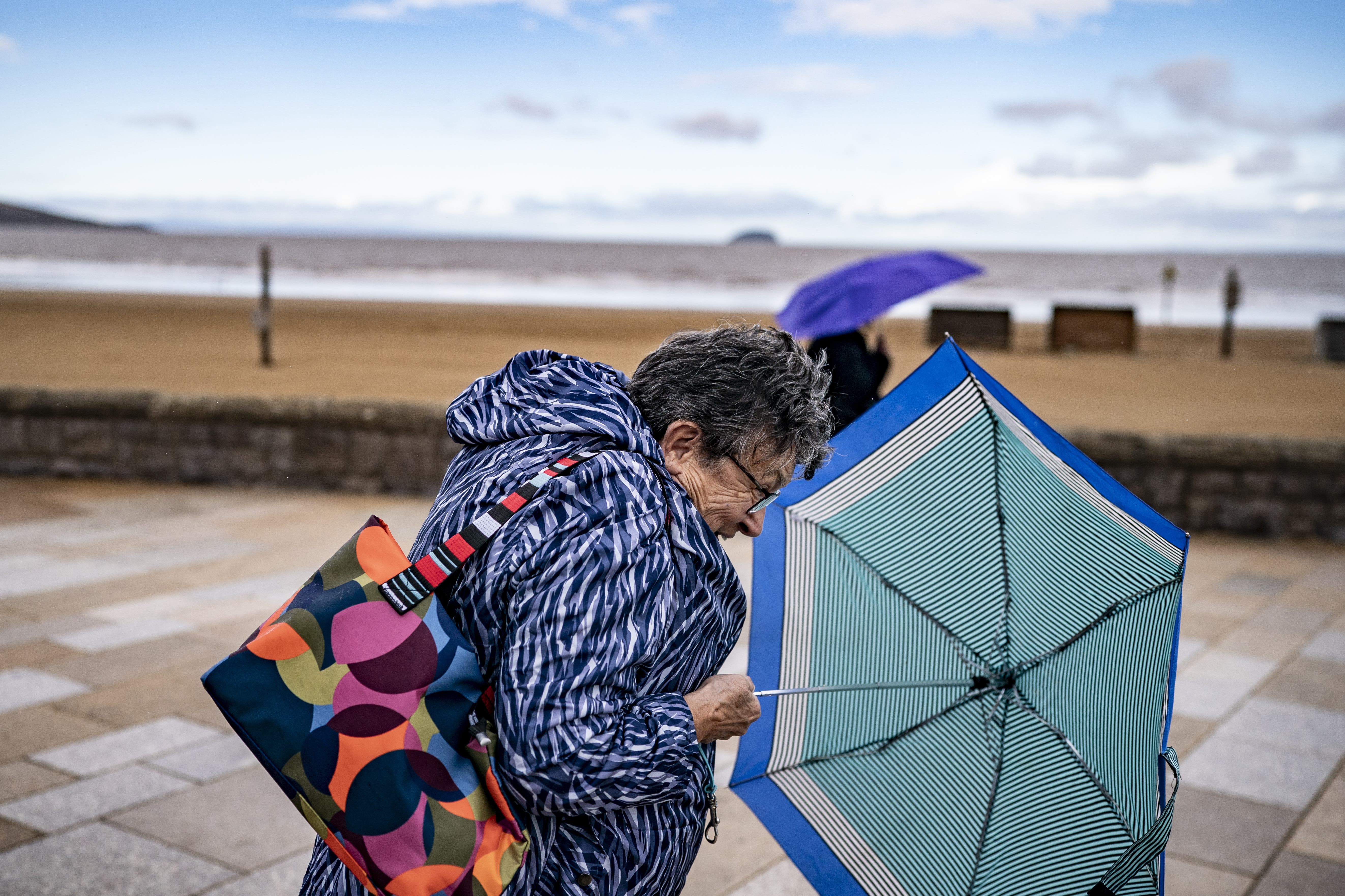 The windy promenade at Weston-super-Mare, Somerset (Ben Birchall/PA)
