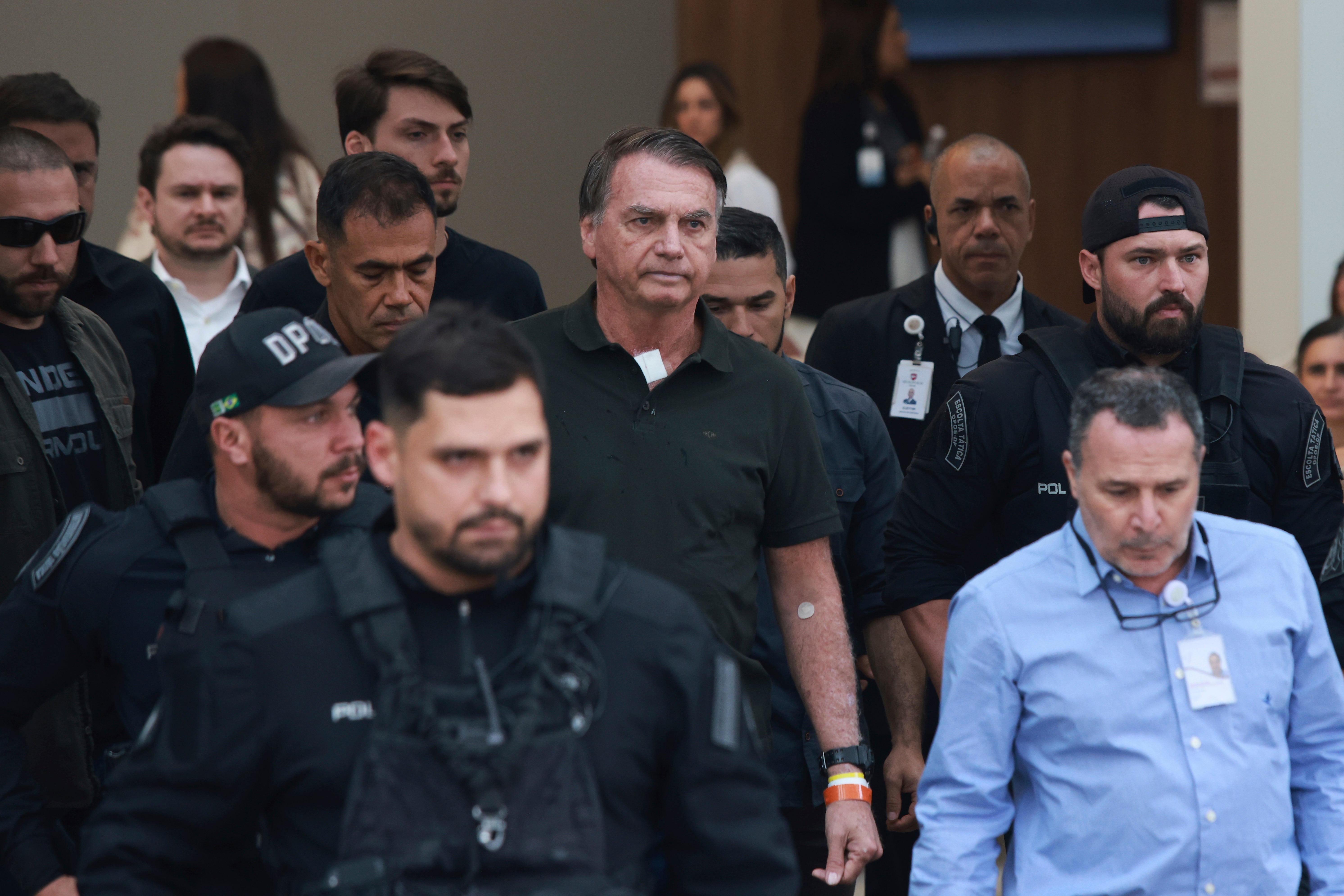 Bolsonaro told an assistant judge on Sunday that a change in his medication caused him to have a nervous breakdown and hallucinations, which led him to try and break his ankle monitor