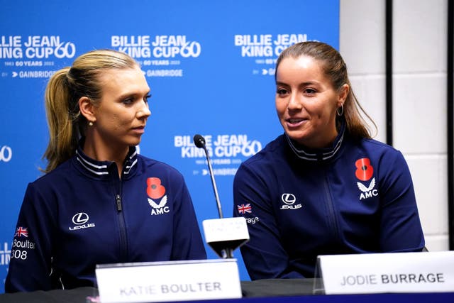 Katie Boulter and Jodie Burrage are preparing for Billie Jean King Cup action (Zac Goodwin/PA)