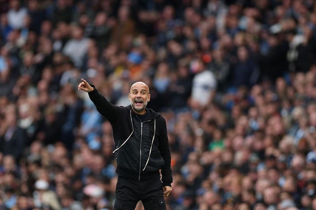 <p>Guardiola’s side sit in eighth in the Premier League after four matches </p>