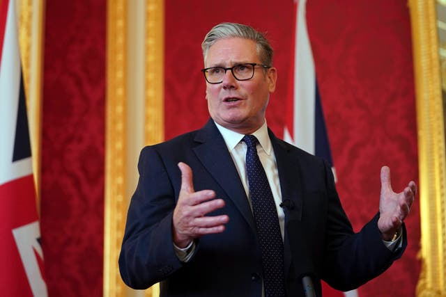 <p>Starmer said Britain would provide ‘further air defence over Poland’</p>