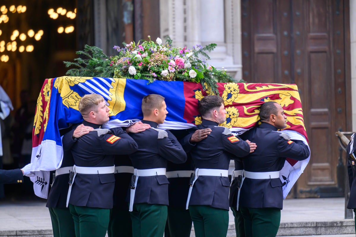 Duchess of Kent’s coffin arrives at Westminster Cathedral ahead of Catholic funeral