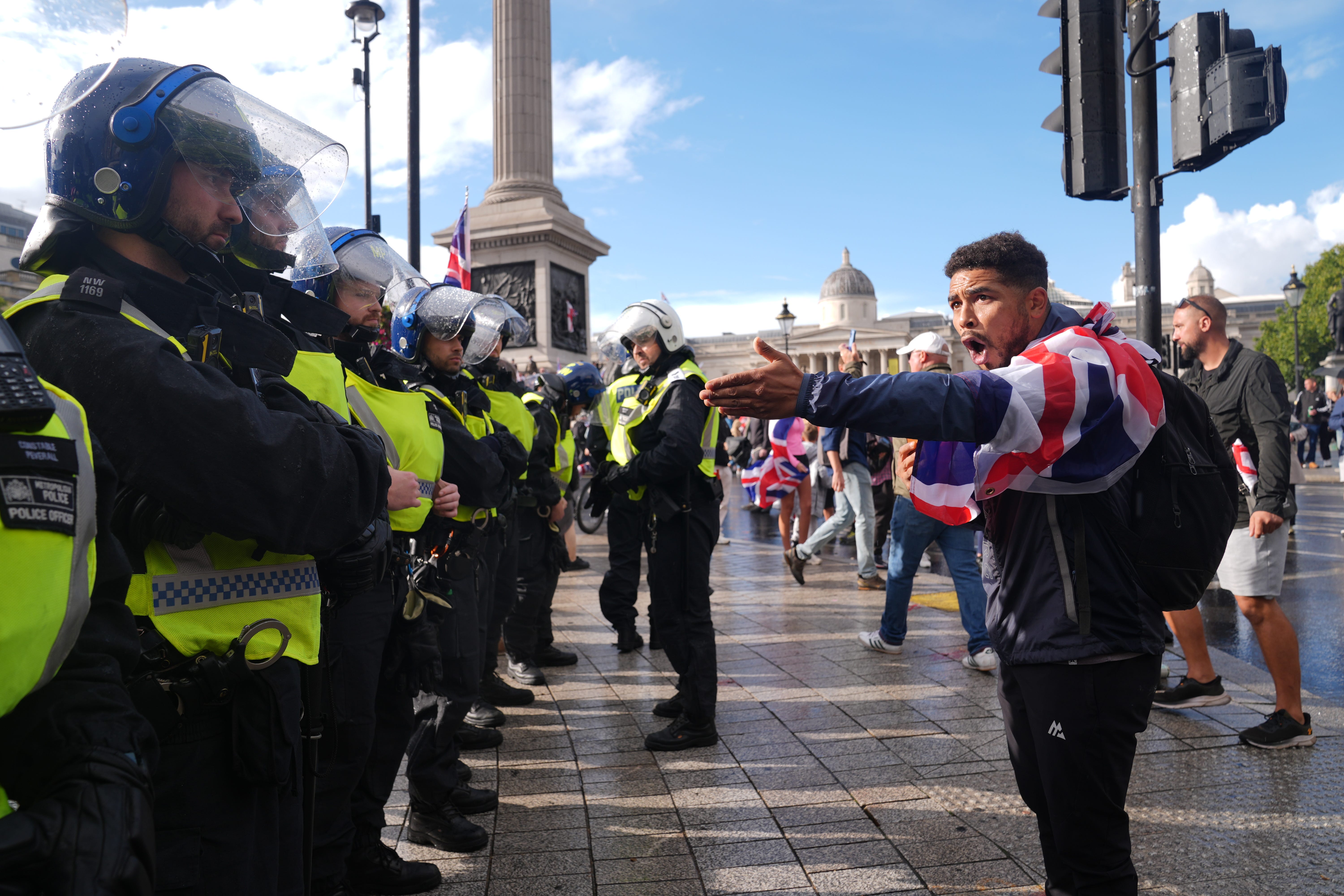 Between 110,000 and 150,000 people turned out for Saturday’s protest (Lucy North/PA)