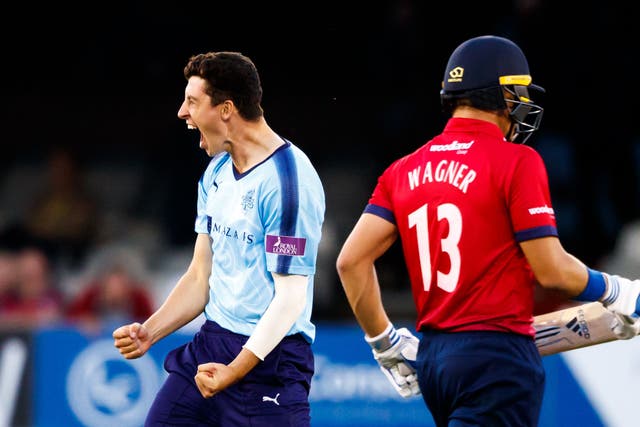 Matt Fisher took five wickets on the opening day (PA)