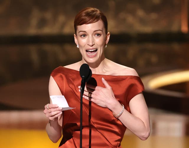 <p>Britt Lower's acceptance speech included a nod to her Emmy-winning role in 'Severance'</p>