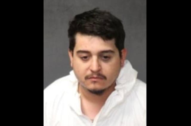 <p>Ismael Rene Tena, 27, has been arrested for fatally shooting two workers at a New Mexico auto parts store over a dispute about oil, police say</p>