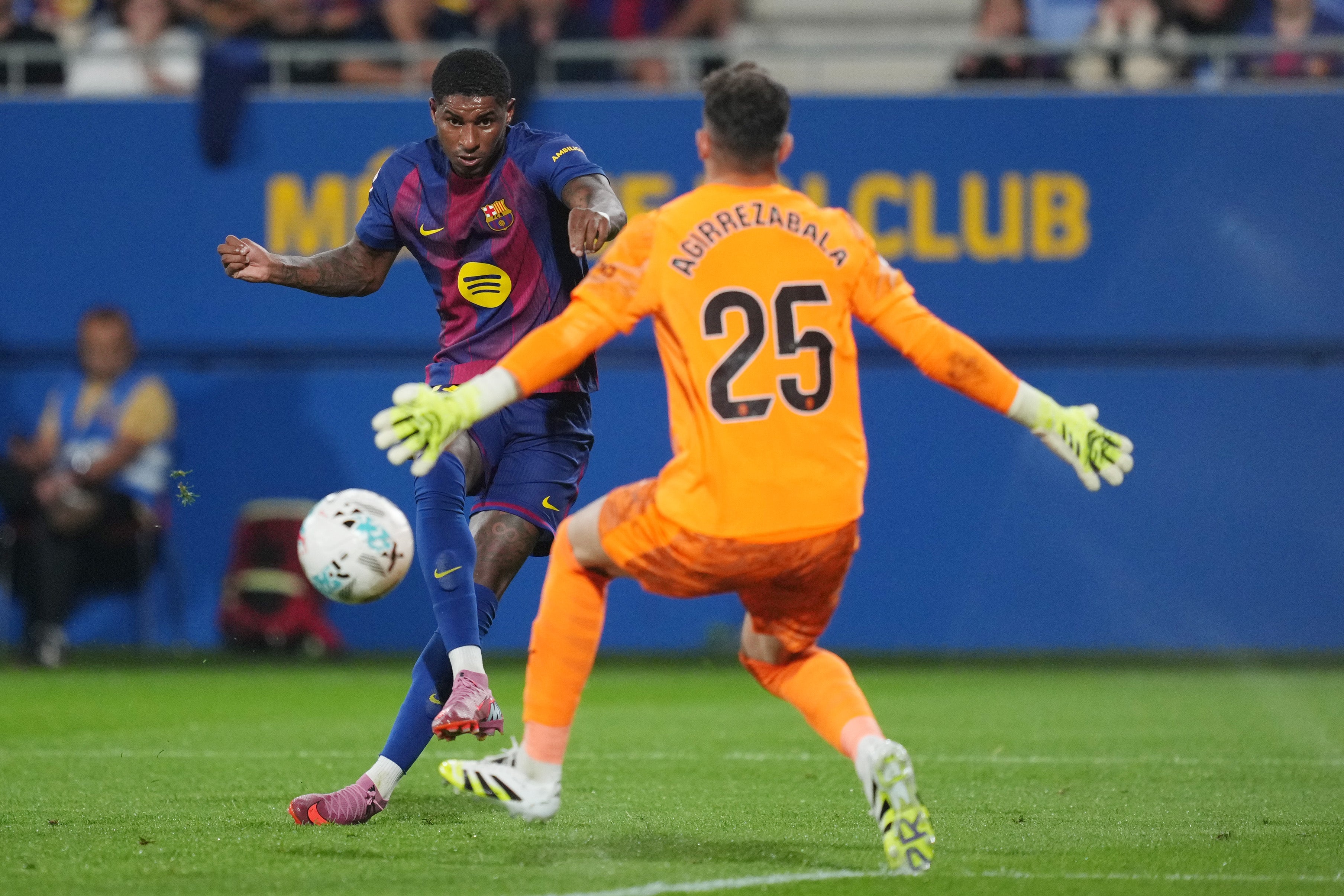Rashford has yet to score for Barcelona but started in the 6-0 win over Valencia on Sunday