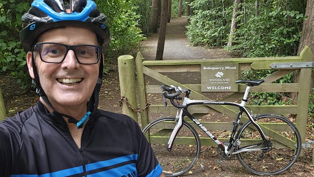 <p>William White is a keen cyclist</p>