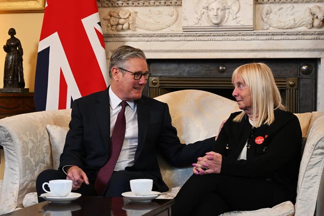 <p>Prime minister Keir Starmer with Hillsborough campaigner Margaret Aspinall</p>