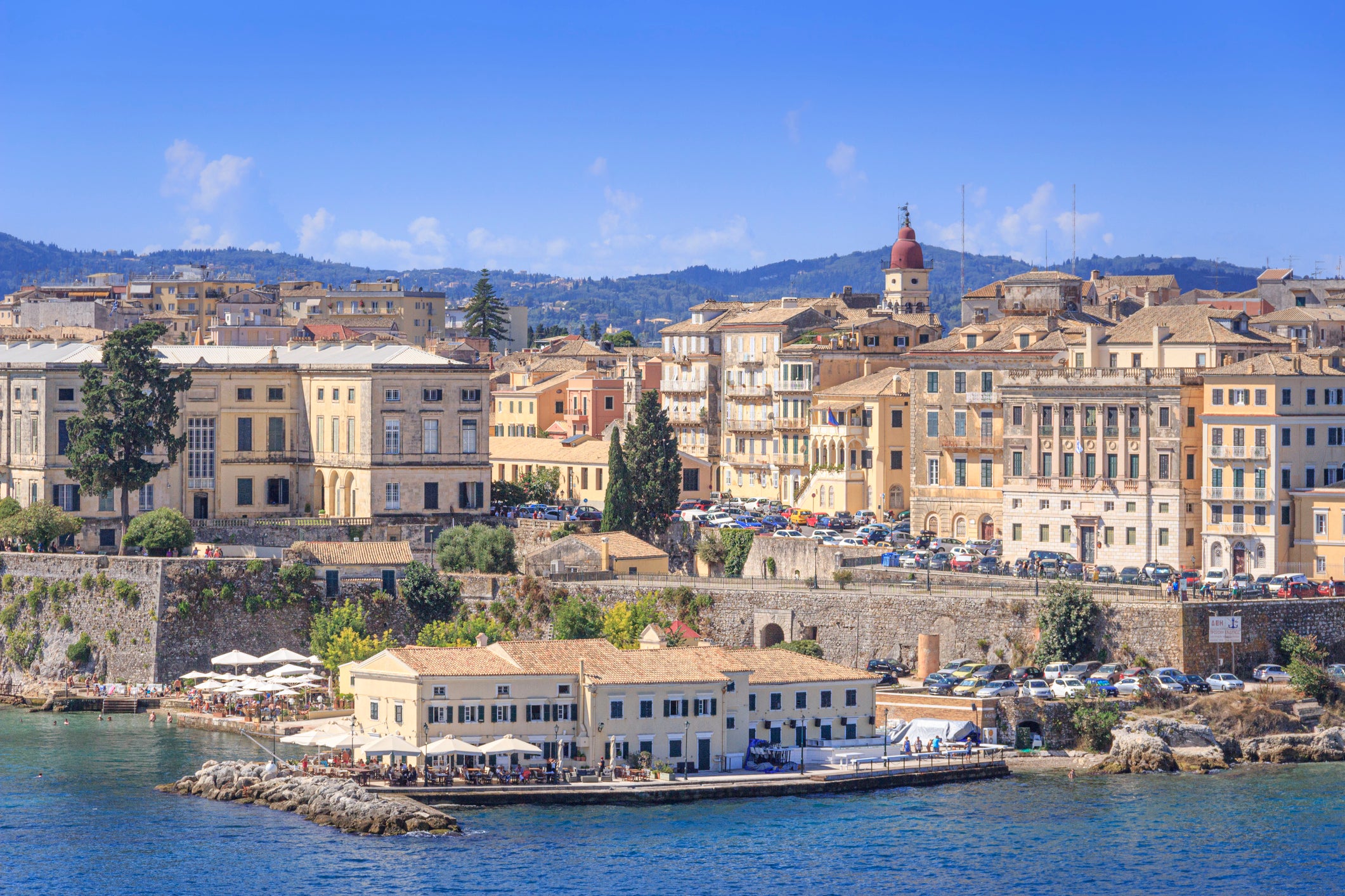 Mon Repos Palace is set on the waterfront within half a mile of picturesque Corfu Town