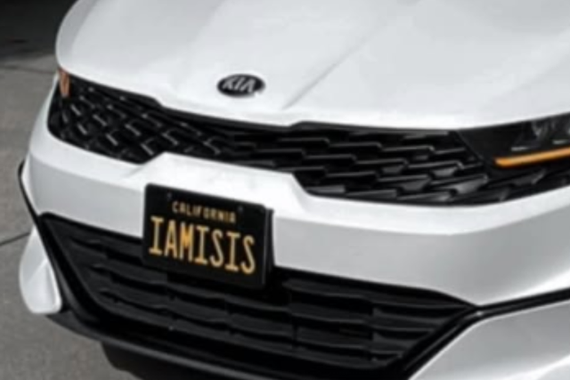 <p>Isis Wharton says she got her personalized plate in 2022 but only recently received a DMV letter ordering her to change it</p>