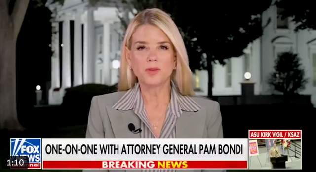 <p>Attorney General Pam Bondi has threatened to prosecute a former private employee at Office Depot for refusing to print flyers for a Charlie Kirk vigil.</p>