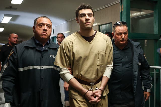 <p>Luigi Mangione, the 27-year-old accused of fatally shooting the UnitedHealthcare CEO Brian Thompson, had state terrorism charges dropped against him Tuesday</p>