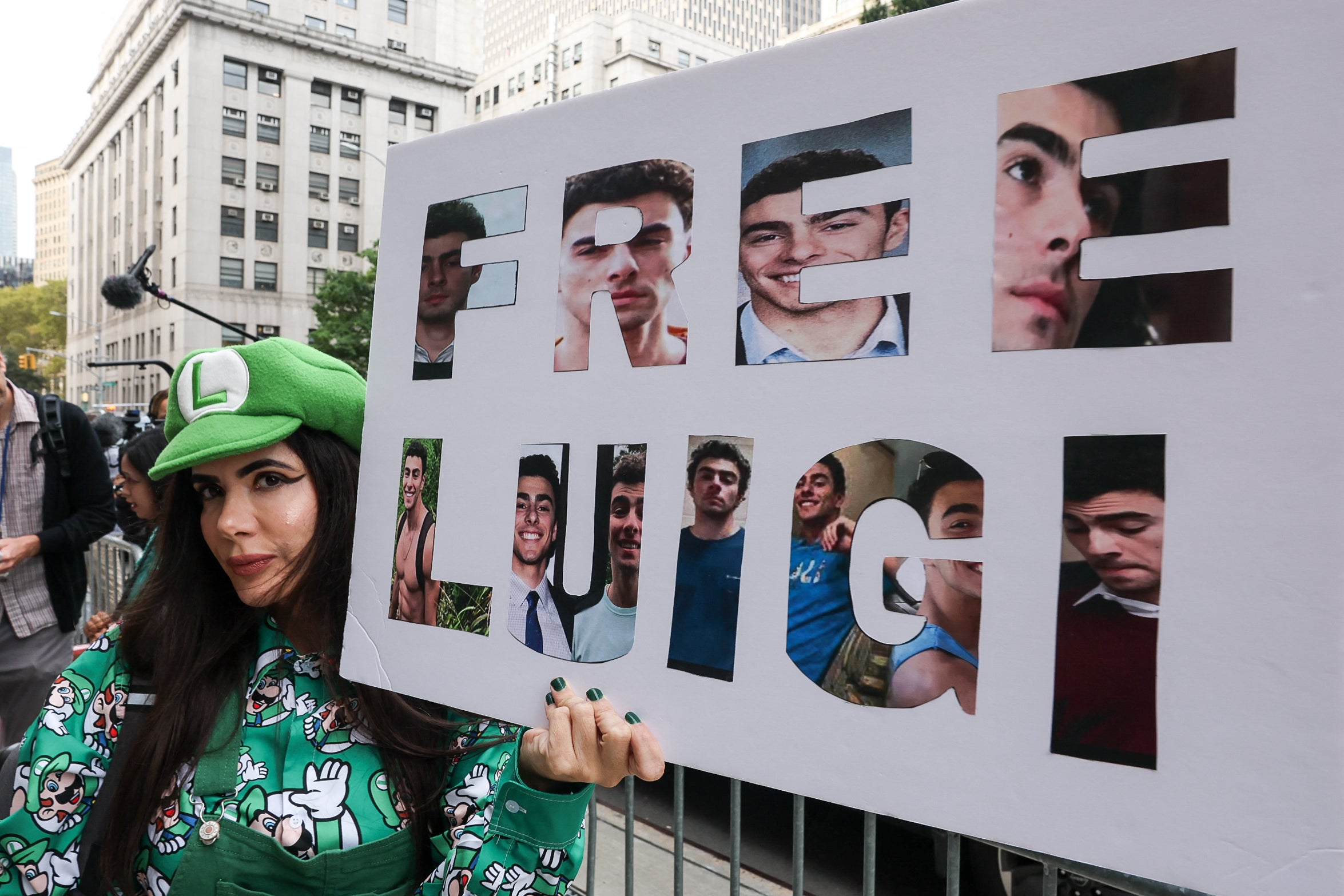 Supporter of Mangione wore a ‘Luigi’ outfit, in the style of the Nintendo character, and carried a ‘Free Luigi’ poster