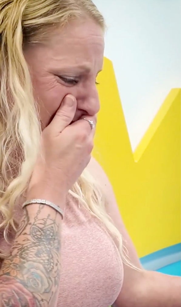Carter became emotional when a check for $626,543 was handed to her, which she said was a 'blessing'
