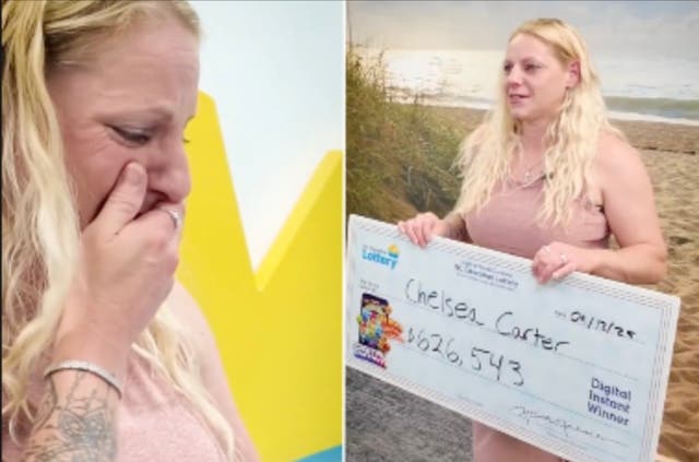 <p>North Carolina house cleaner Chelsea Carter bet $10 on an online lottery game and won the grand fortune, netting her a six-figure payday</p>