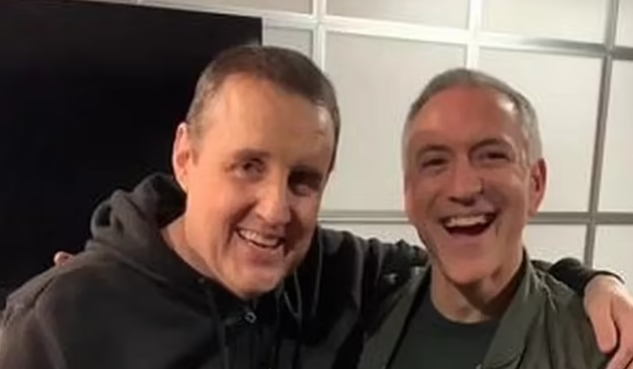 Peter Kay pictured at a recent show with a fan