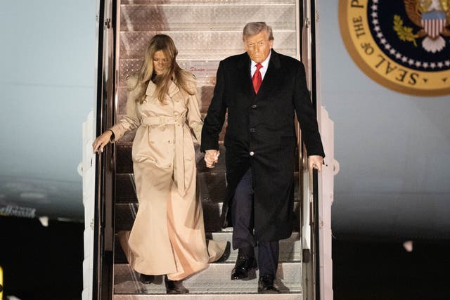 <p>Mr Trump and his wife will take part in a lavish state banquet</p>