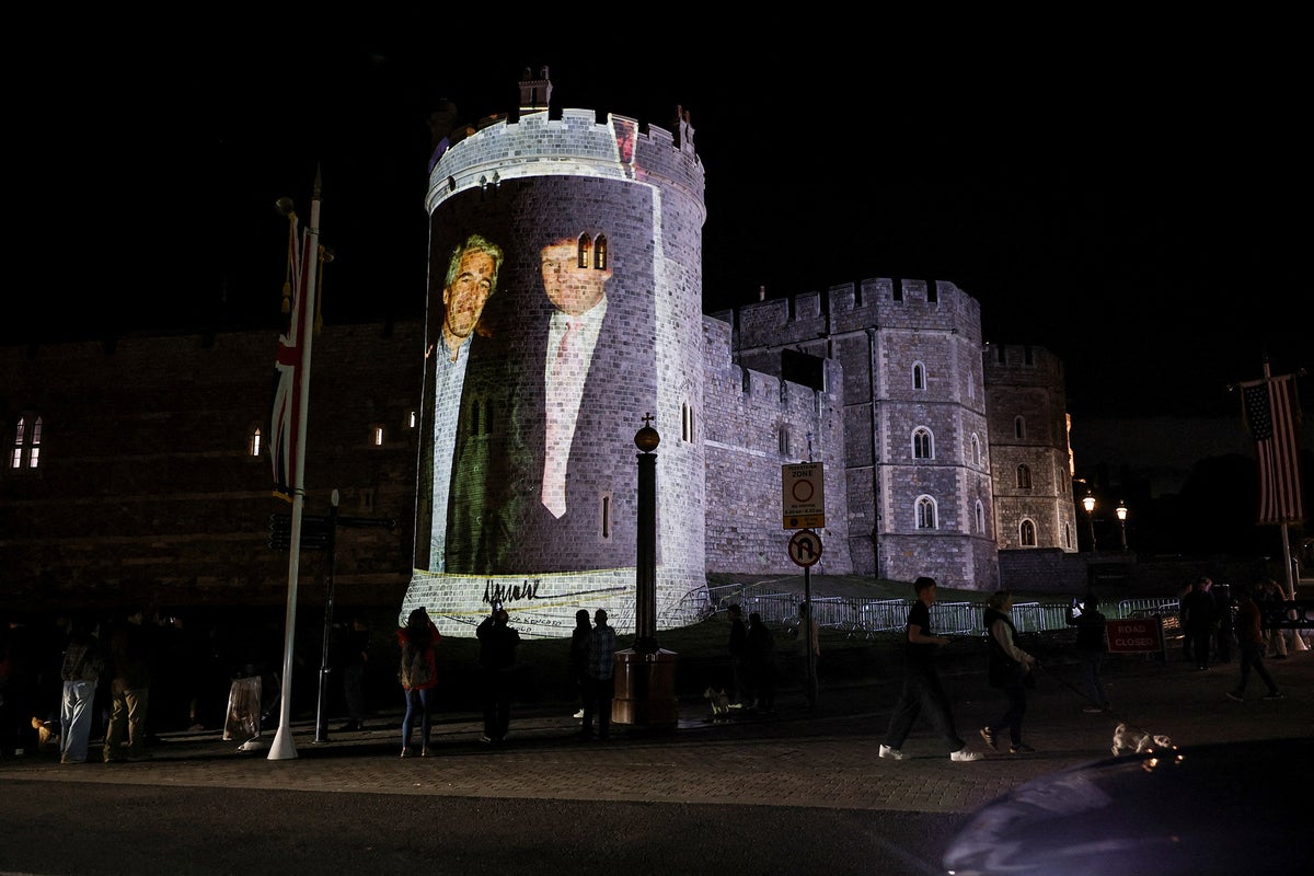 Four men bailed after Trump and Epstein images were projected on to Windsor Castle