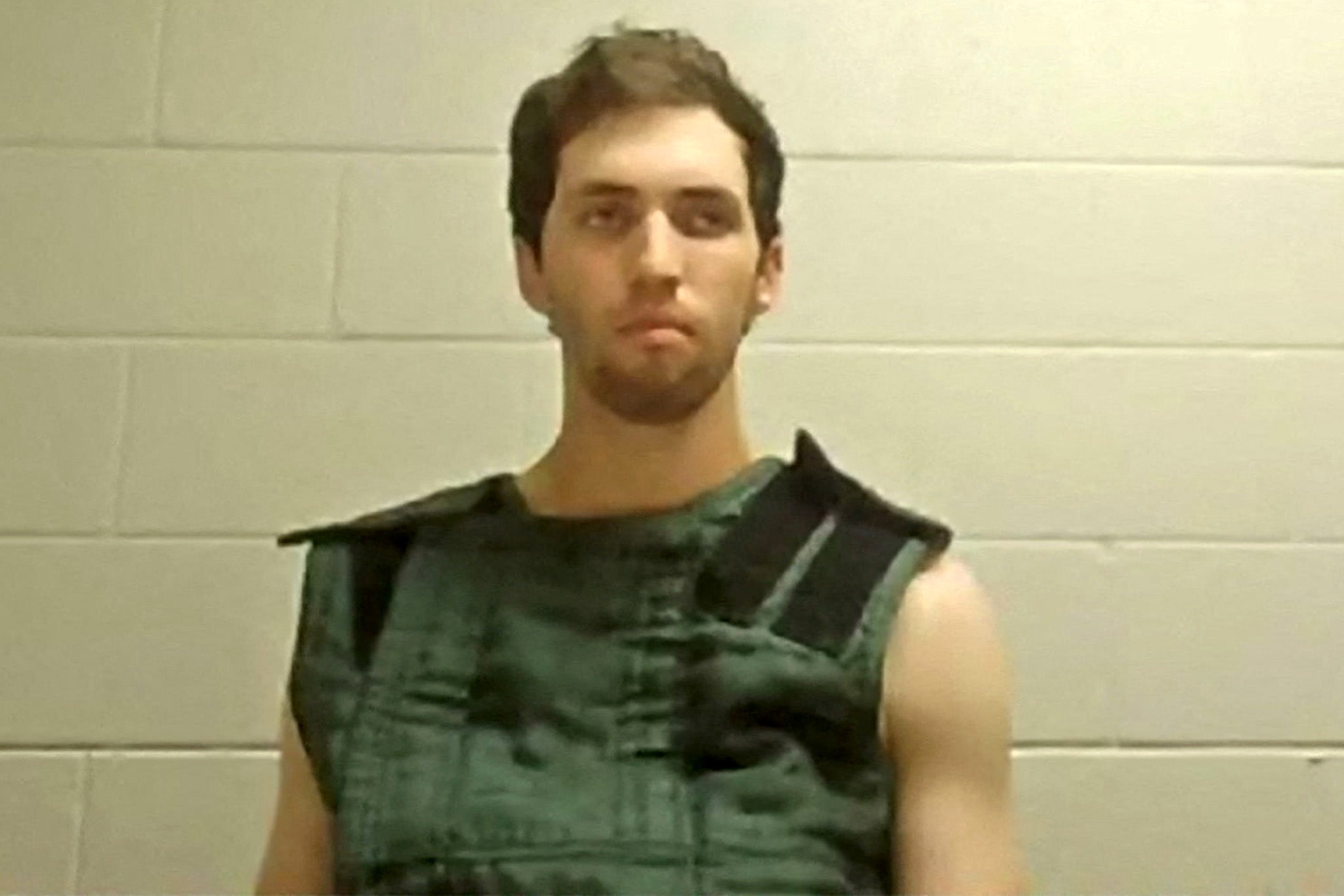 Tyler Robinson, the suspect in the fatal shooting of Charlie Kirk, appears via video feed from jail as he makes his first appearance at Utah county court in Provo on Sept. 16