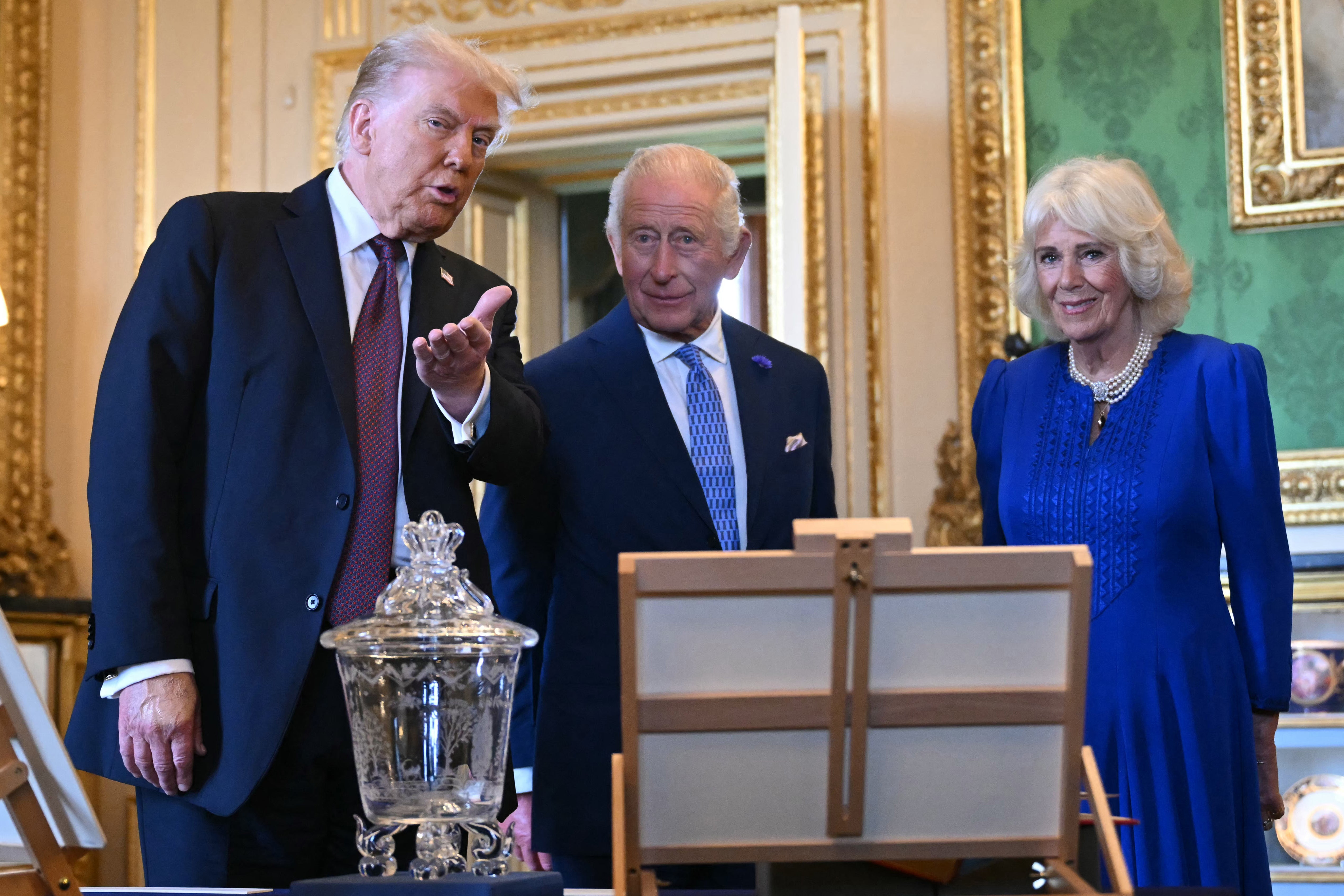 Charles, Camilla and Trump visit royal collections in Windsor