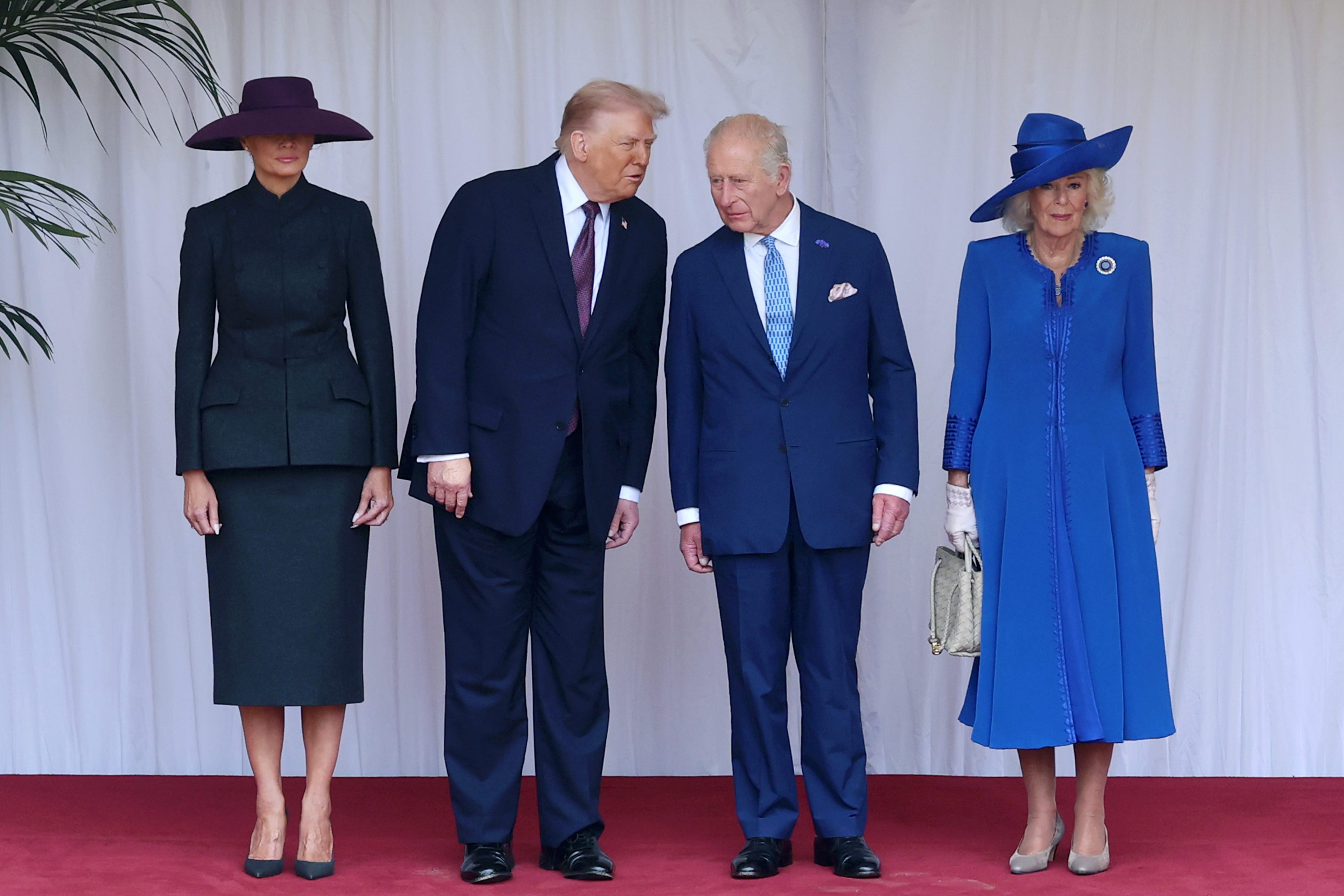 The King and Queen exchanged gifts with the US president and First Lady (Chris Jackson/PA)