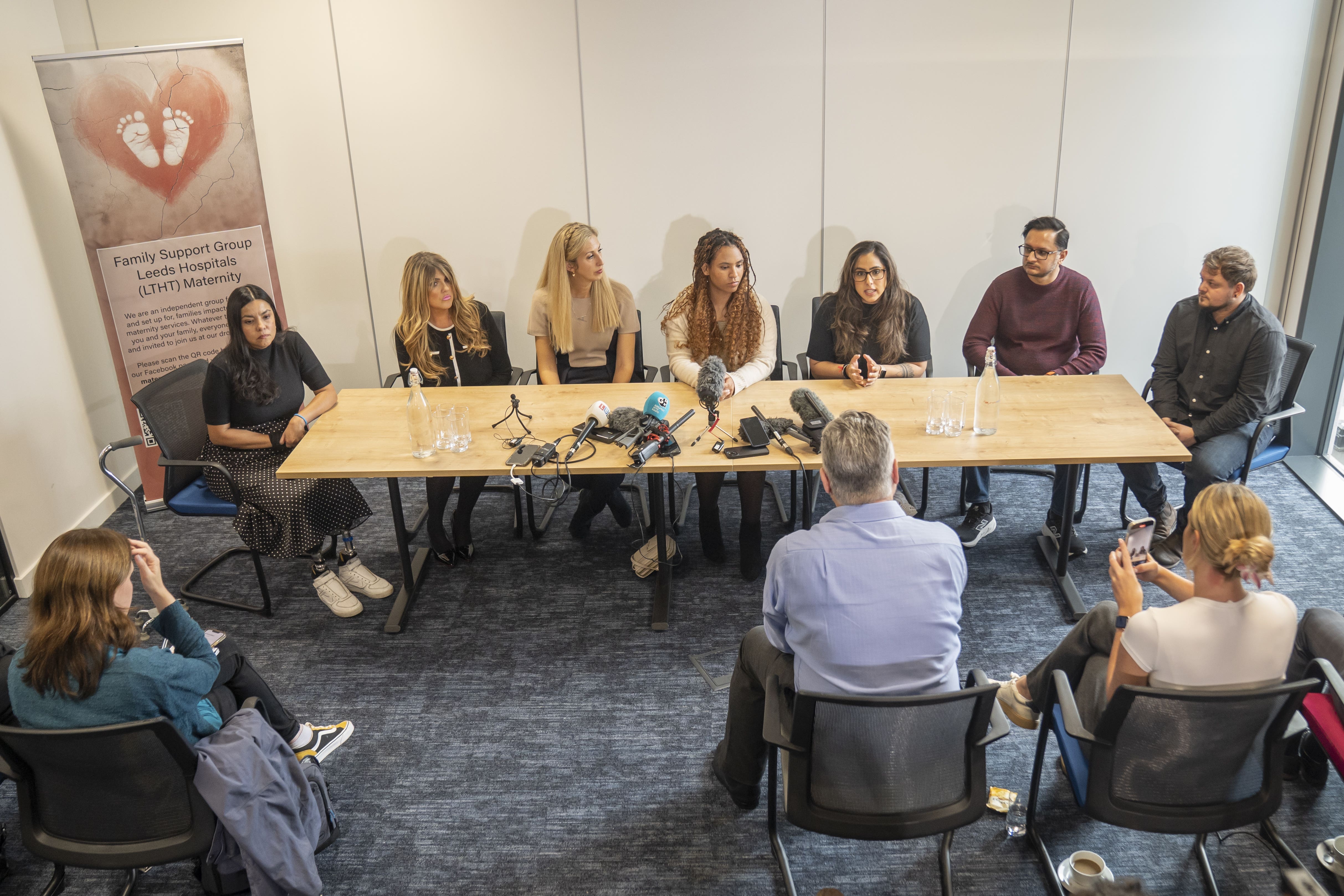 Campaigners Cecilia Deita, Angela Welsh, Fiona Winser-Ramm, Lauren Caulfield and Amarjit Matharoo called for a full and independent inquiry into maternity care in Leeds