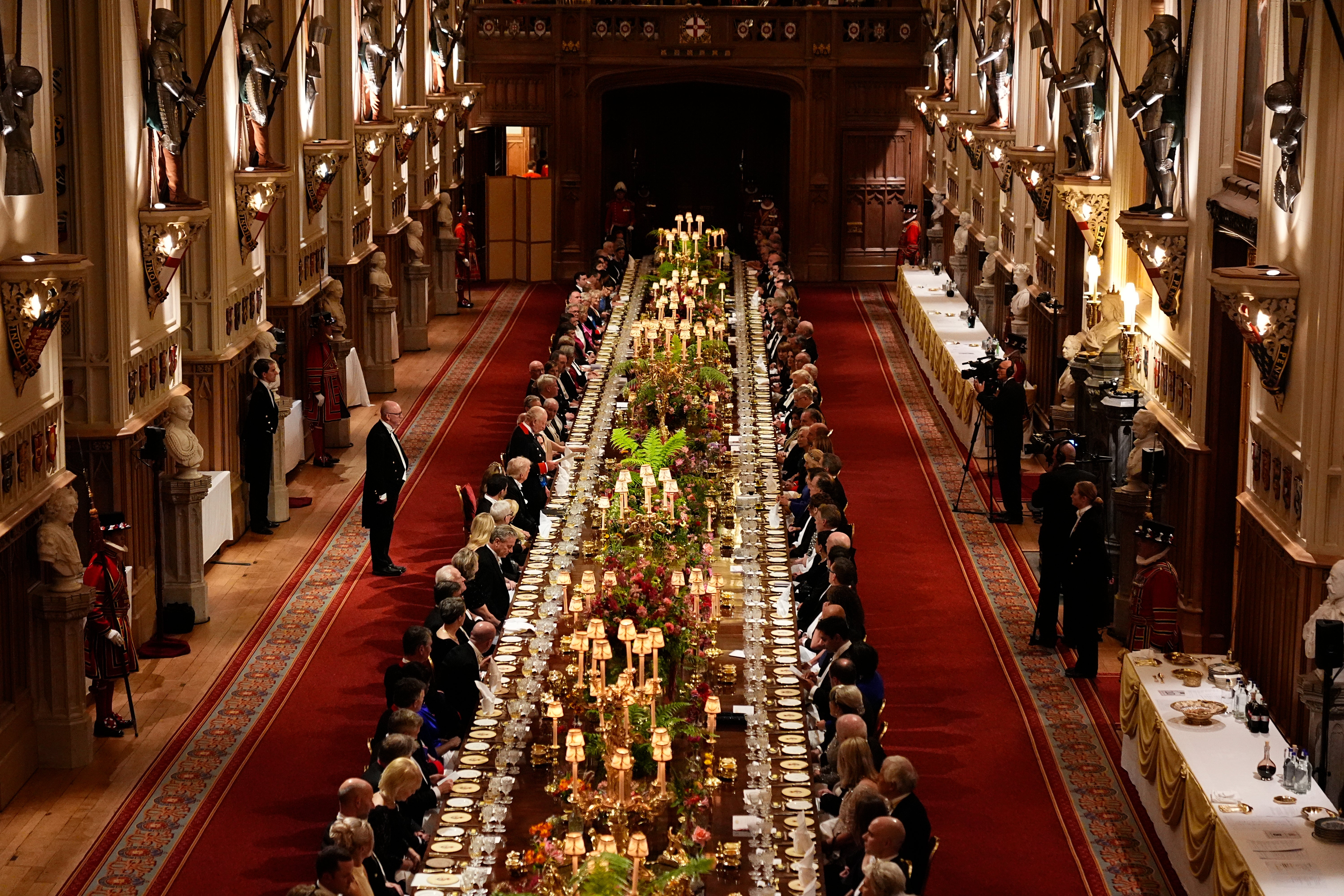 The state banquet held at Windsor Castle on Wednesday evening