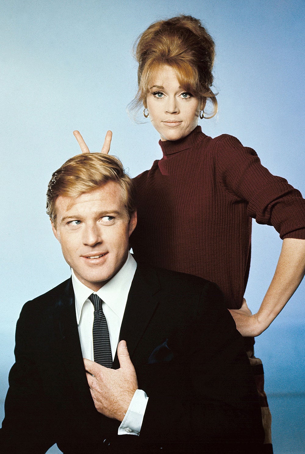 Redford and Jane Fonda in a shoot promoting their romcom ‘Barefoot in the Park’