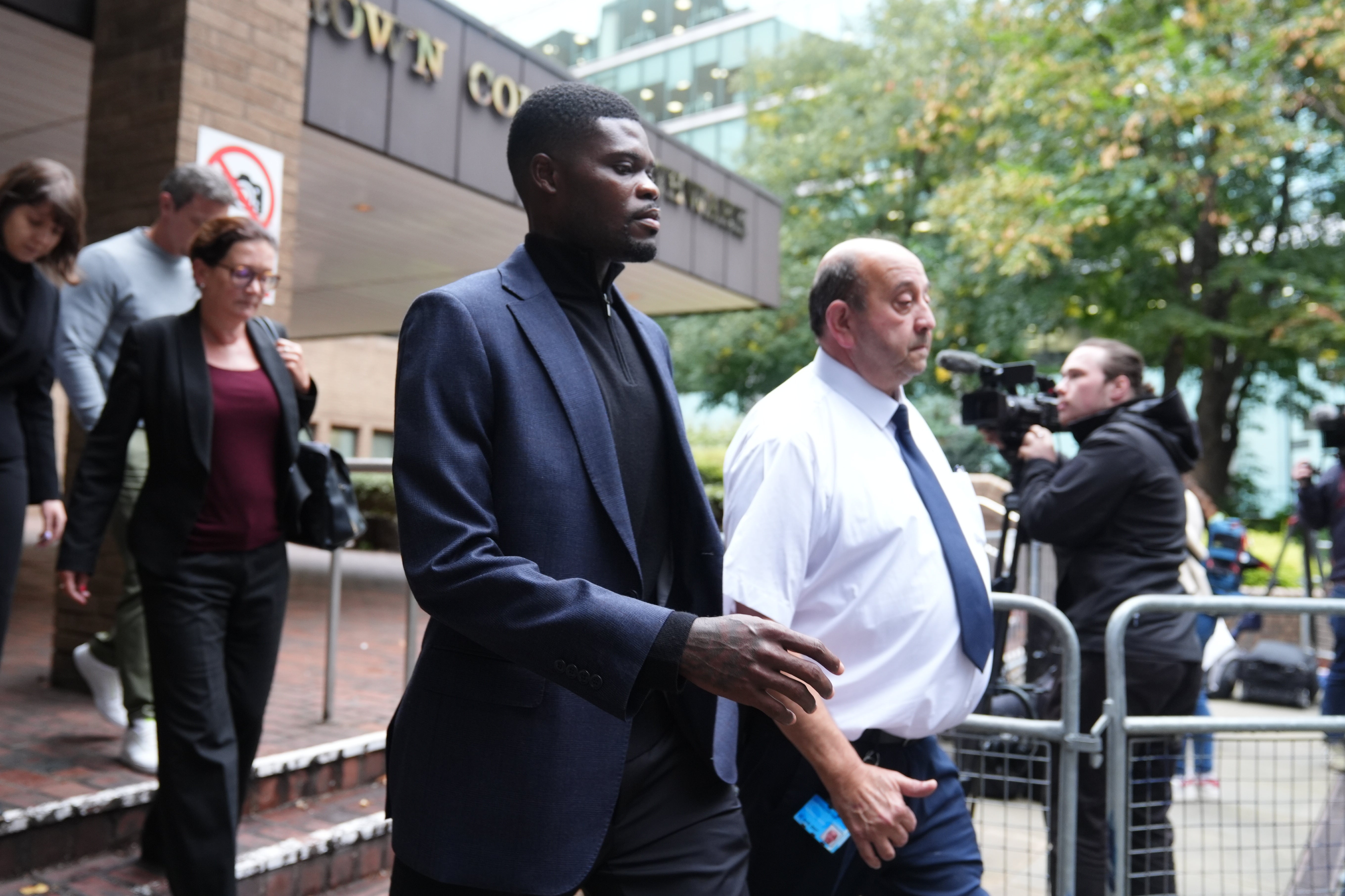 Former Arsenal footballer Thomas Partey leaving Southwark Crown Court in London, where he has been charged with five counts of rape against two women, as well as a charge of sexual assault against a third woman. Picture date: Wednesday September 17, 2025. PA Photo. Photo credit should read: Ben Whitley/PA Wire