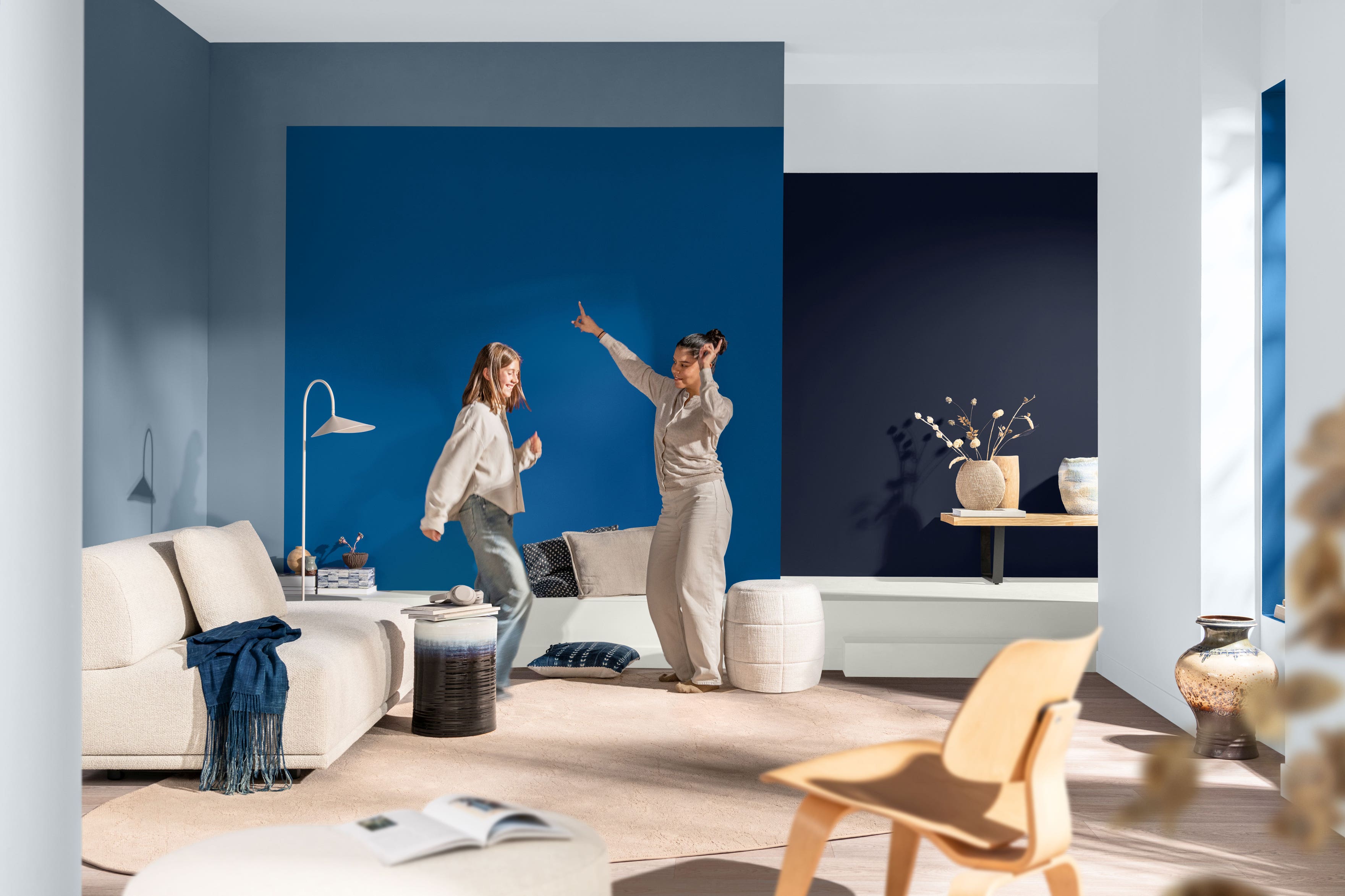 This trio of jazzy blues will add depth and drama to your décor