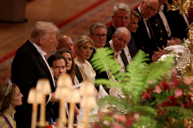 John Swinney attended a state banquet held for US President Donald Trump (Phil Noble/PA)