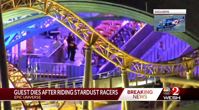 <p>A park visitor was found dead on a roller coaster at Orlando’s Universal Epic Universe theme park sparking a police investigation. </p>