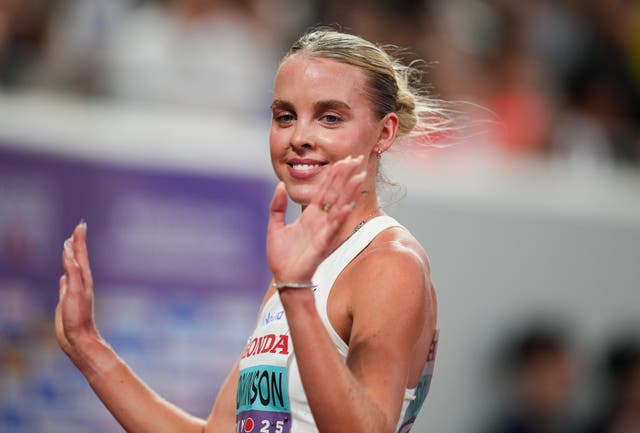 <p>Keely Hodgkinson cruised into the 800m semis</p>