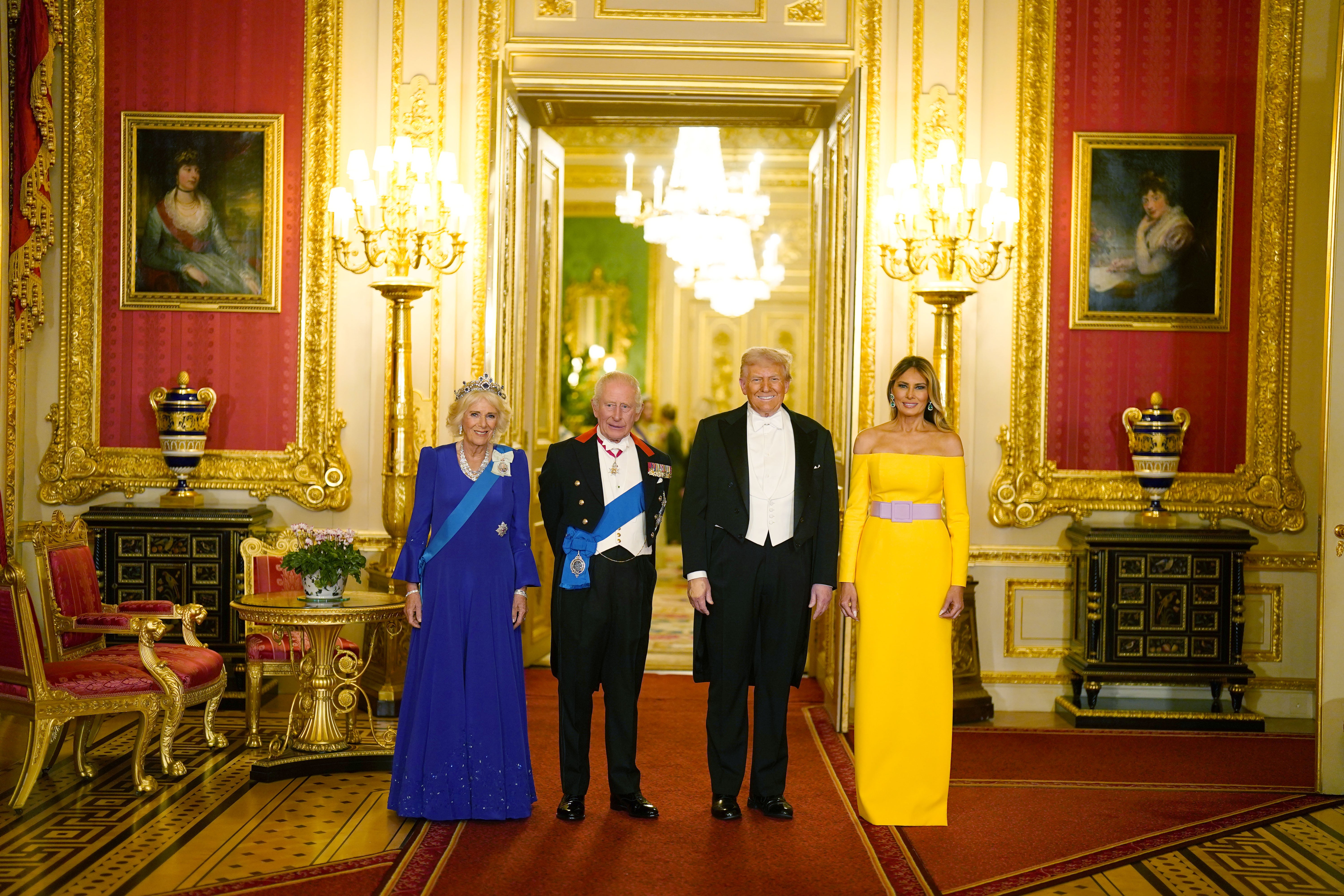 Trump’s state banquet dress was designed by Carolina Herrera