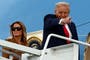 Trump’s helicopter forced to land in airfield as he leaves UK